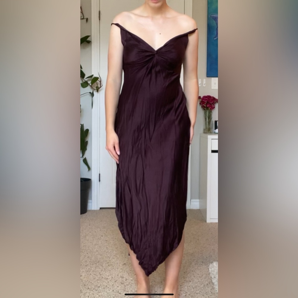 Purple slip dress
